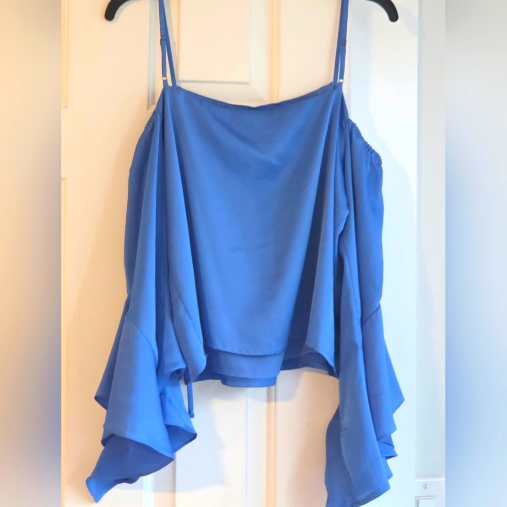 Marciano Asymmetrical Blue Camisole Top
